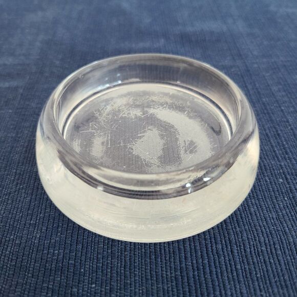 Hazel Atlas Vintage 1940s Glass Furniture Coaster Wood Floor Carpet Protector - Picture 16 of 16